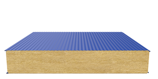 Стеновая сэндвич-панель (минеральная вата) 200 мм х 1000 мм (Волна)