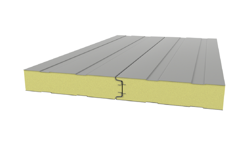 Стеновая сэндвич-панель (минеральная вата) 80 мм х 1190 мм (Стандарт)