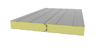 Стеновая сэндвич-панель (минеральная вата) 80 мм х 1190 мм (Стандарт)